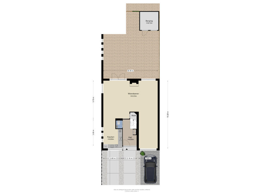 View floorplan of Begane grond Tuin of Bachlaan 45