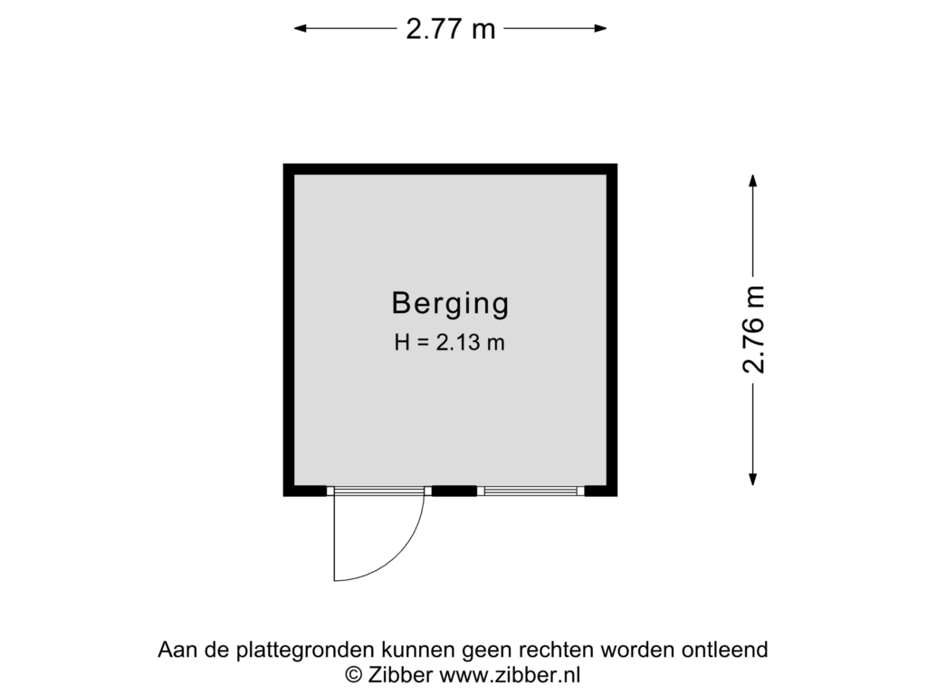 View floorplan of Berging of Bachlaan 45