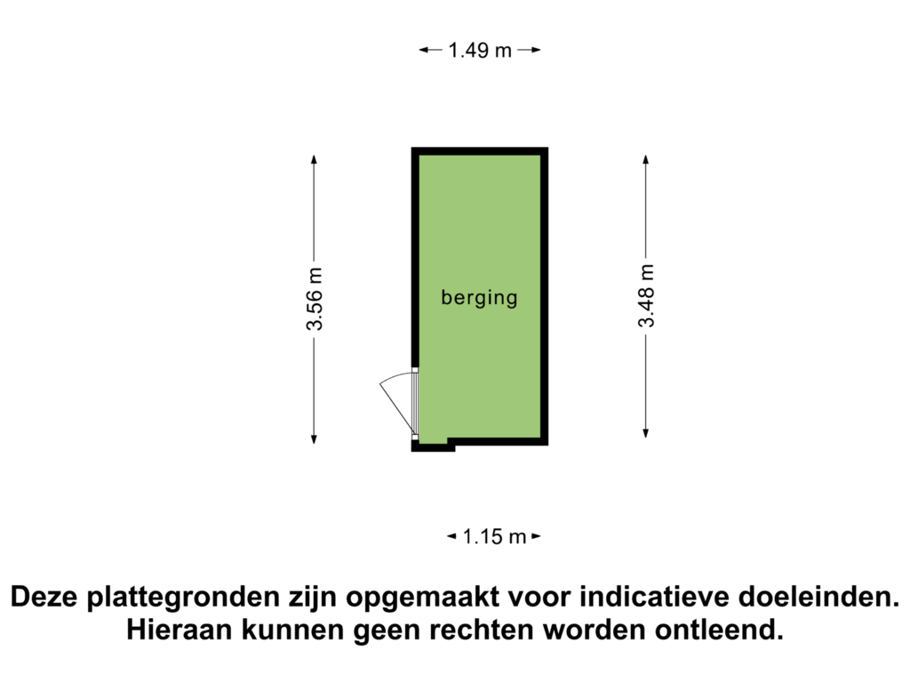 View floorplan of Berging of Blauwvoetstraat 16-H