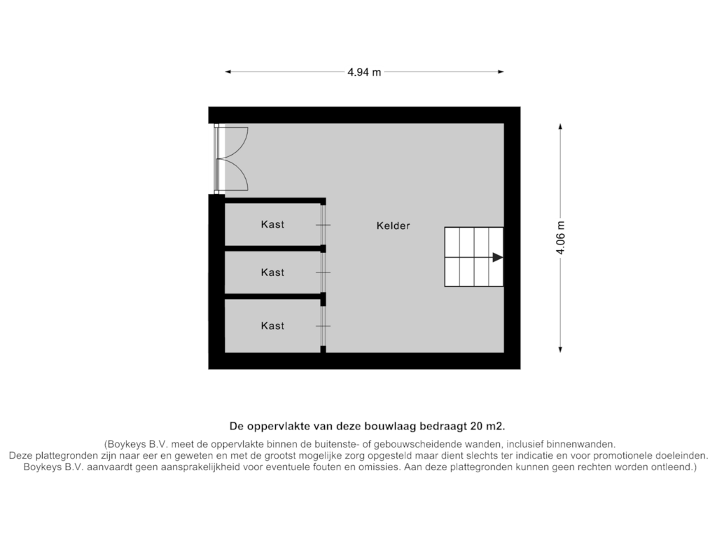 View floorplan of Kelder of Hoofdstraat 23