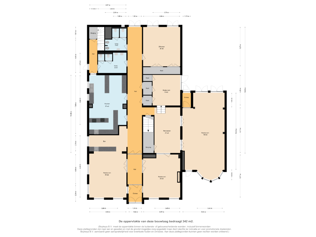 View floorplan of Begane grond of Hoofdstraat 23