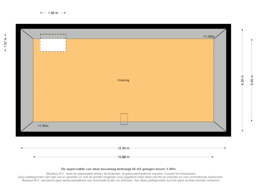 View floorplan of Vliering of Hoofdstraat 23