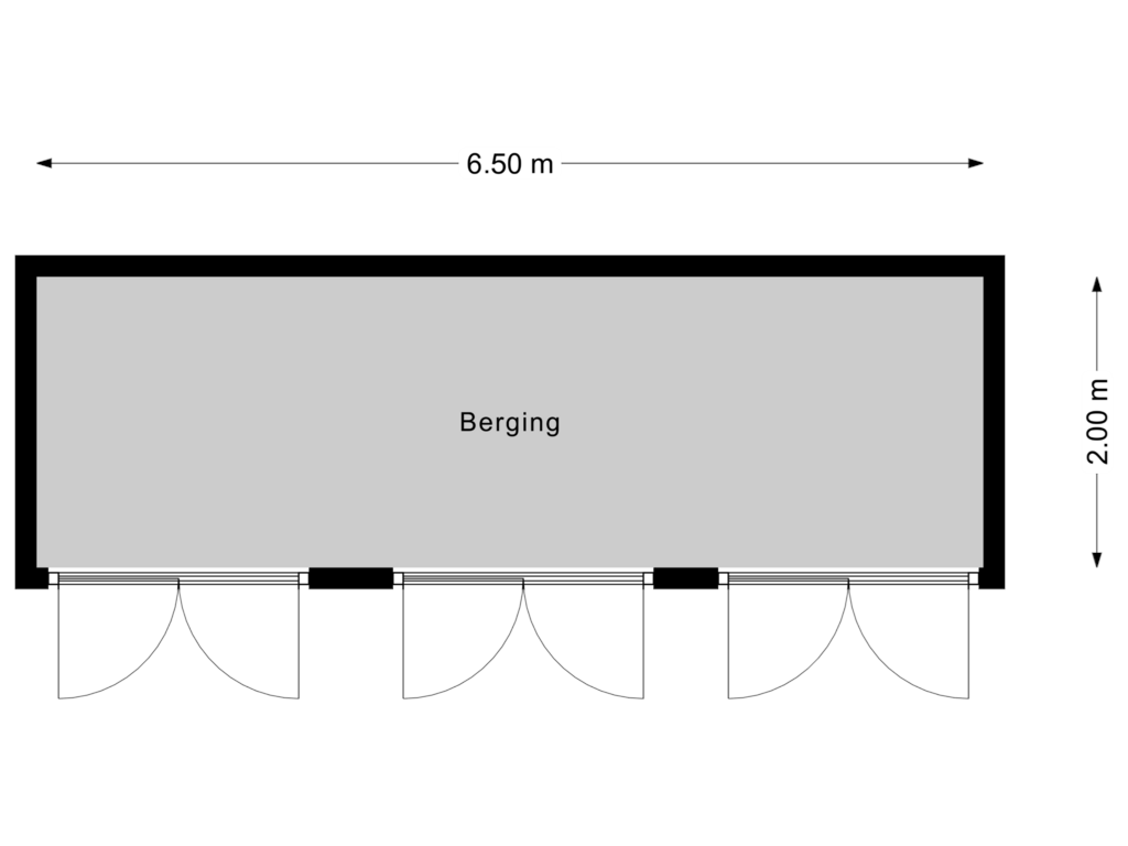 View floorplan of Berging 1 of Hoofdstraat 23