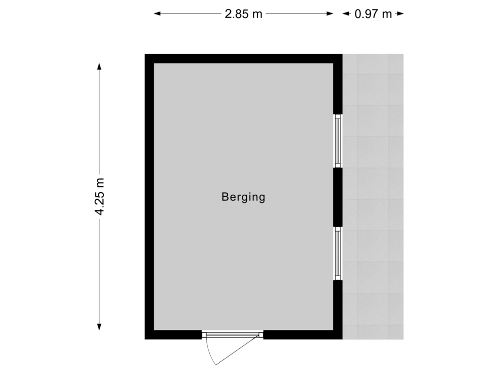 View floorplan of Berging 2 of Hoofdstraat 23