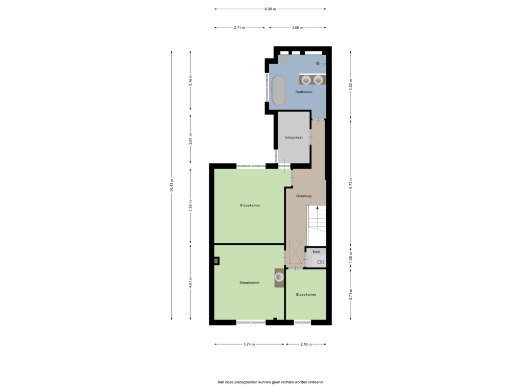 Bekijk plattegrond van Eerste verdieping van Hertog Hendrikstraat 24