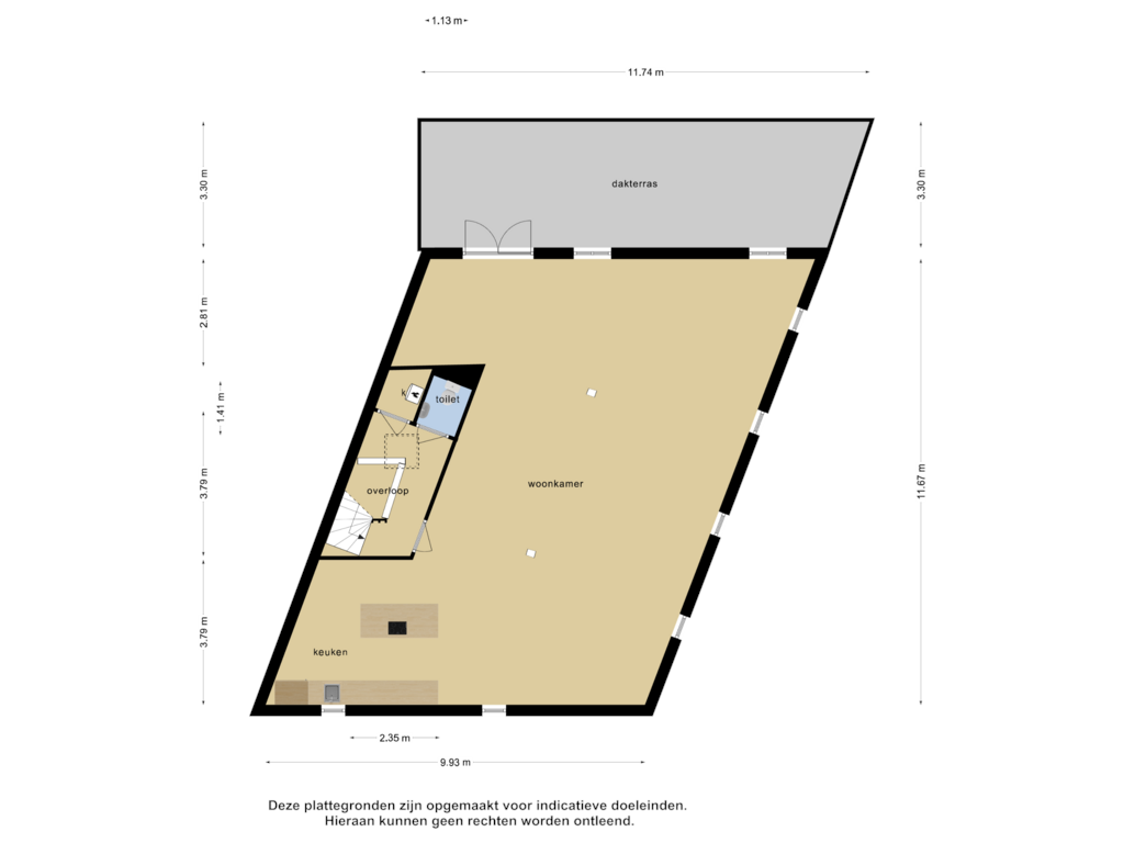 View floorplan of 2_1e verdieping of Keetsteeg 1