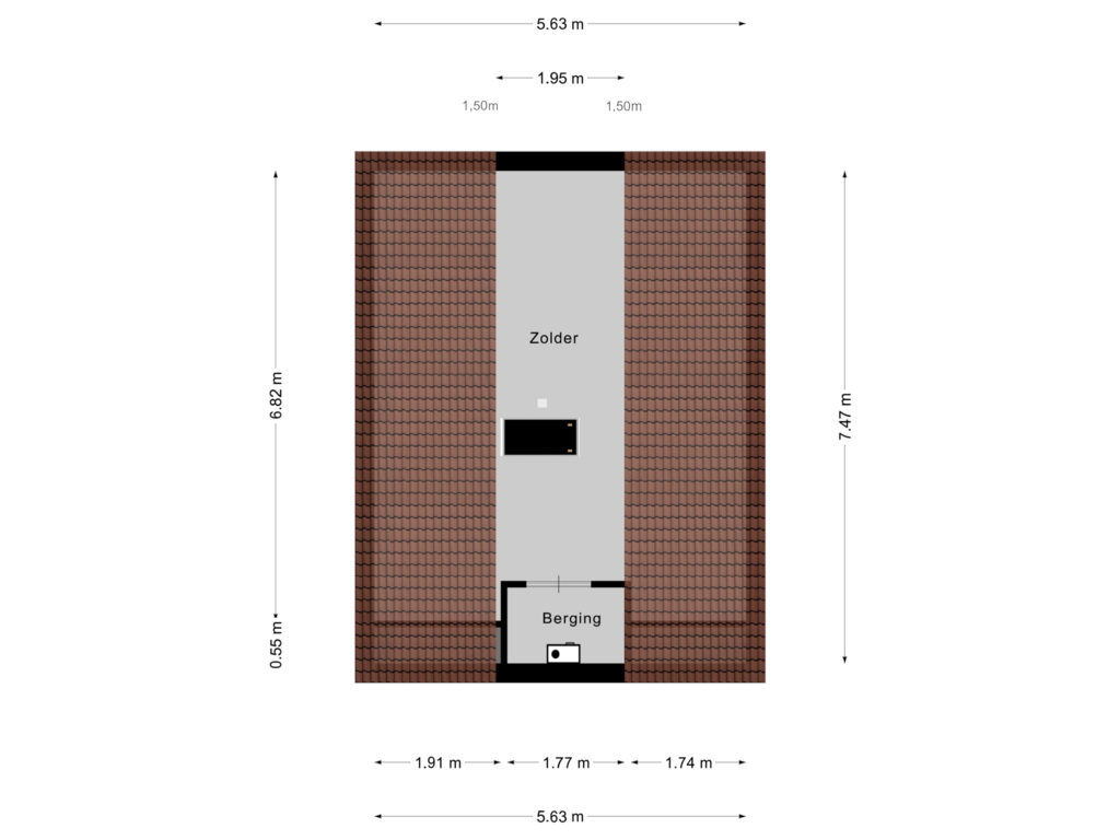 Bekijk plattegrond van Zolder van Mommersteeg 50