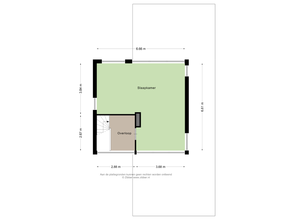 View floorplan of Tweede Verdieping of Hofvliet 87