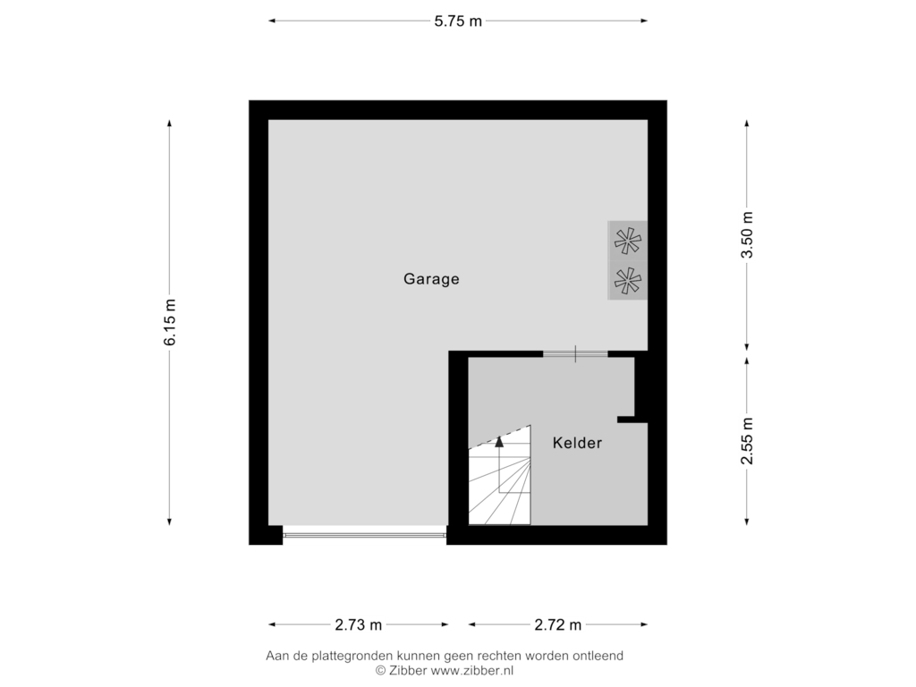 View floorplan of Souterrain of Hofvliet 87