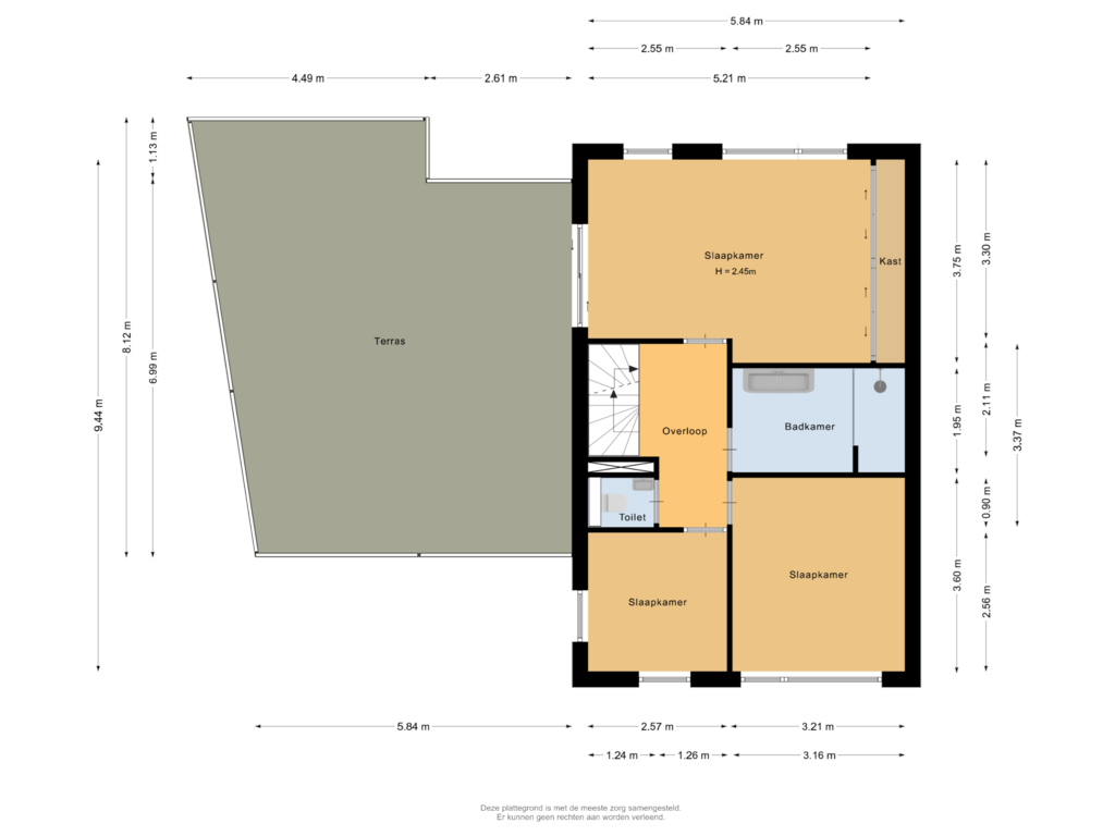 Bekijk plattegrond van Eerste verdieping van Amer 74