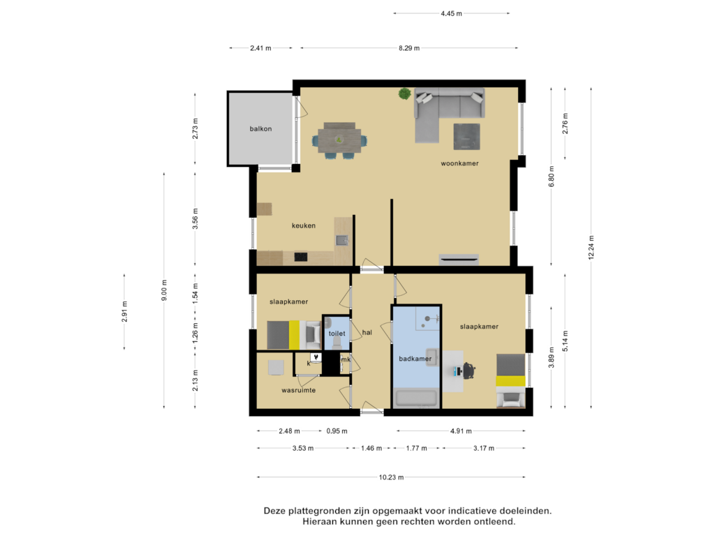 Bekijk plattegrond van Appartement van van Angerenstraat 7