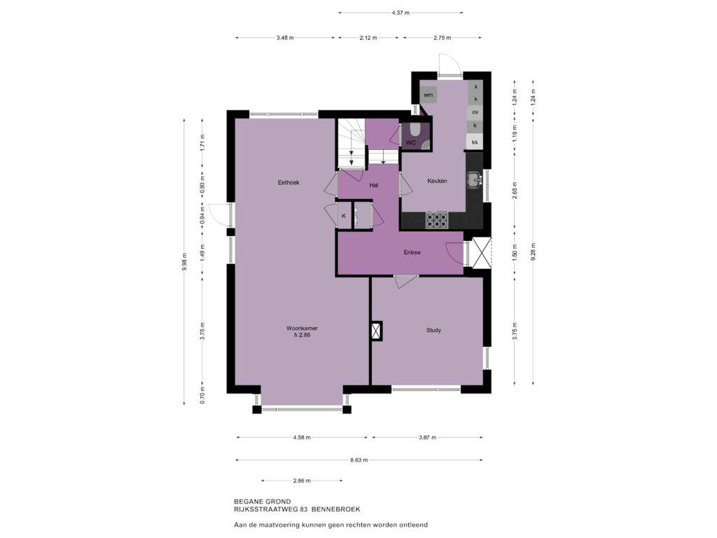 View floorplan of Begane Grond of Rijksstraatweg 83