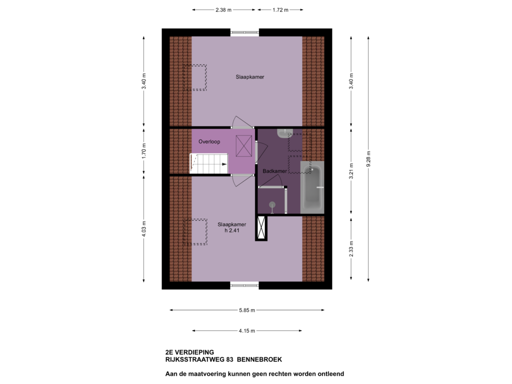 View floorplan of 2e Verdieping of Rijksstraatweg 83