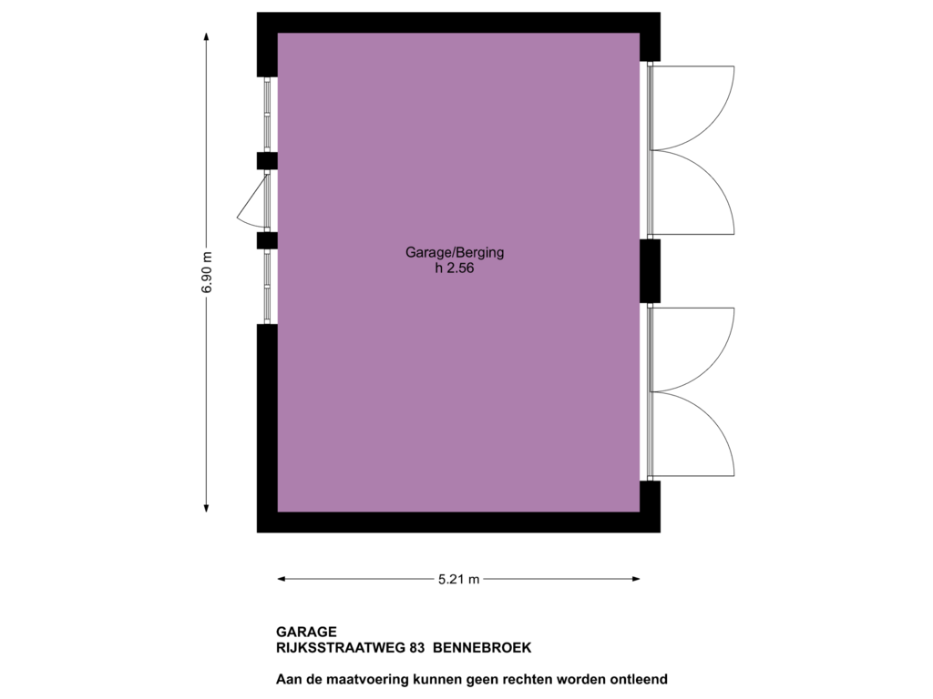 View floorplan of Garage of Rijksstraatweg 83