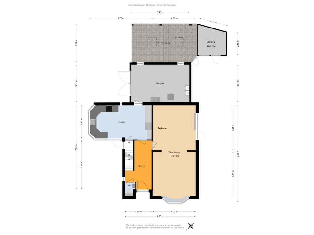 View floorplan of Begane grond of Amersfoortseweg 24