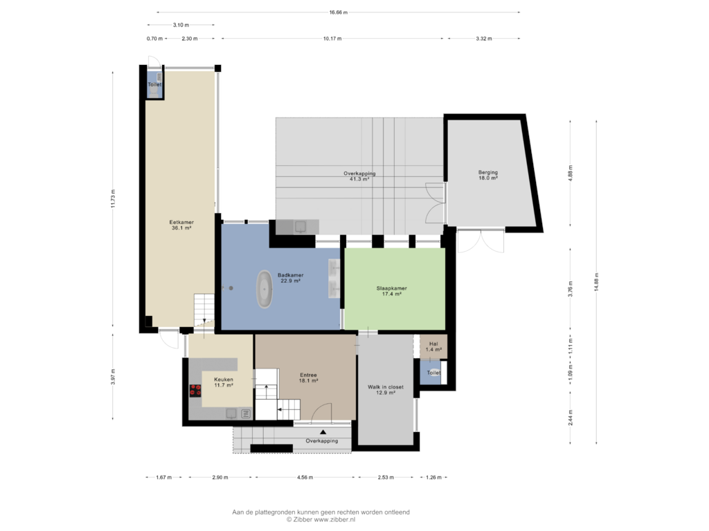 View floorplan of Begane grond of Emmerikseweg 2