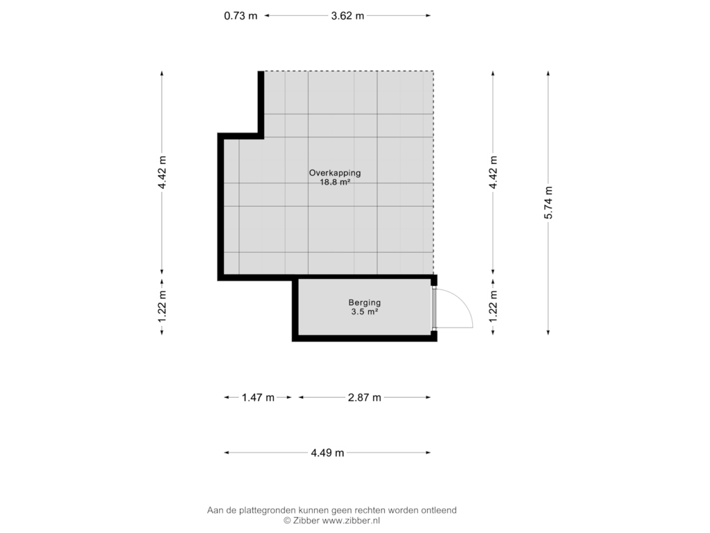 View floorplan of Berging of Emmerikseweg 2