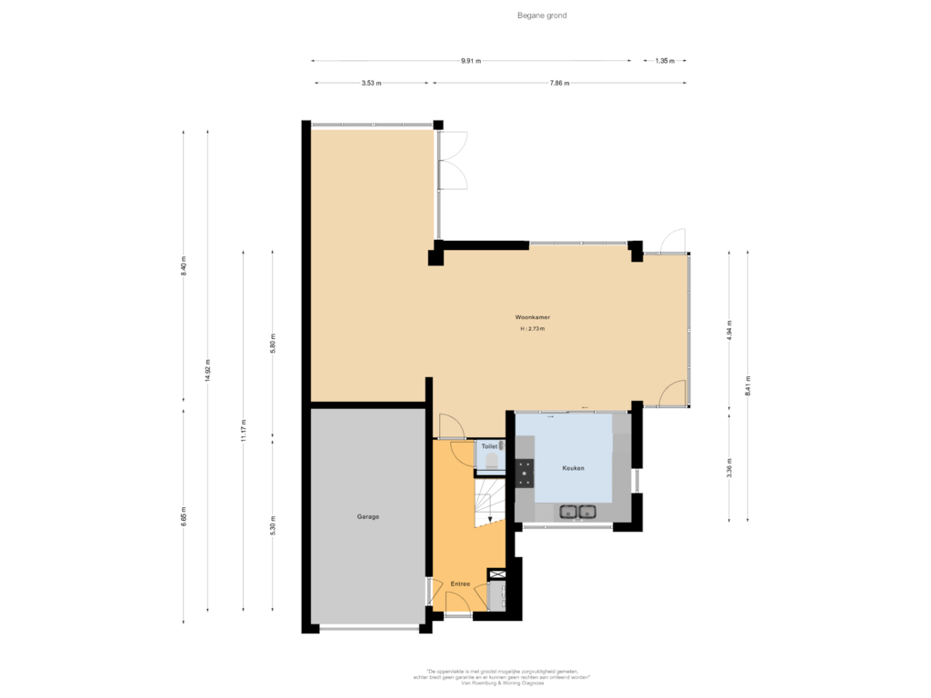 Bekijk plattegrond van Begane grond van John Raedeckerhof 29