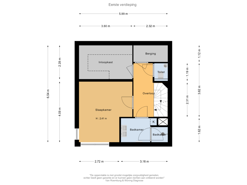 Bekijk plattegrond van Eerste verdieping van John Raedeckerhof 29