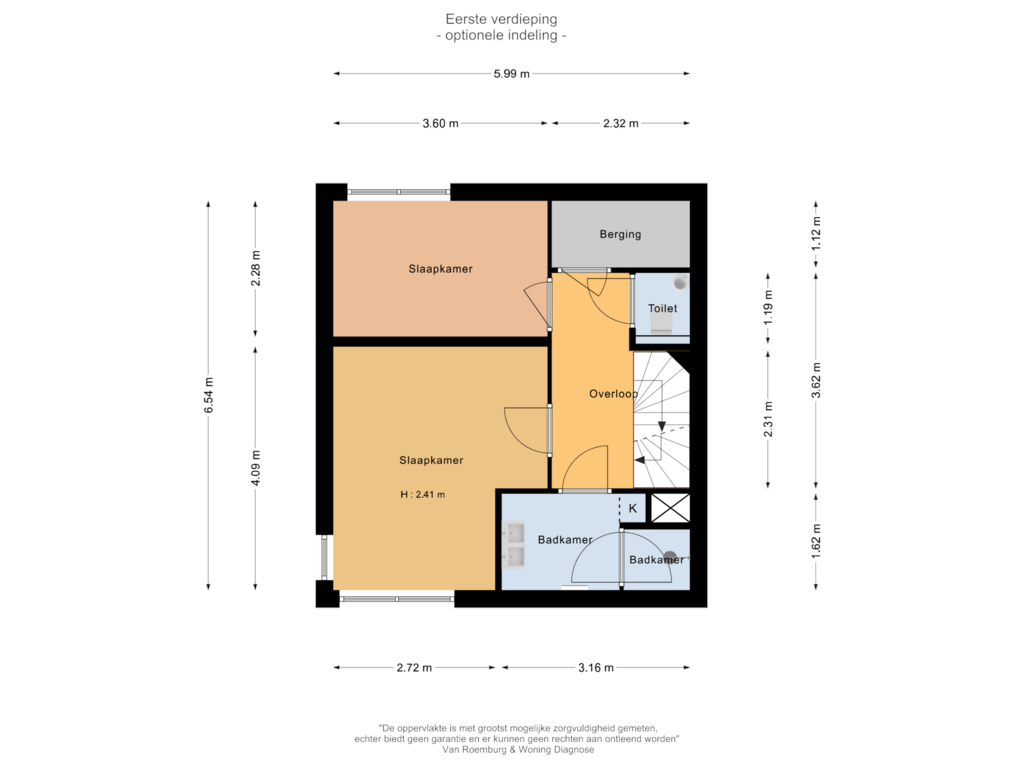 Bekijk plattegrond van Eerste verdieping (optie) van John Raedeckerhof 29