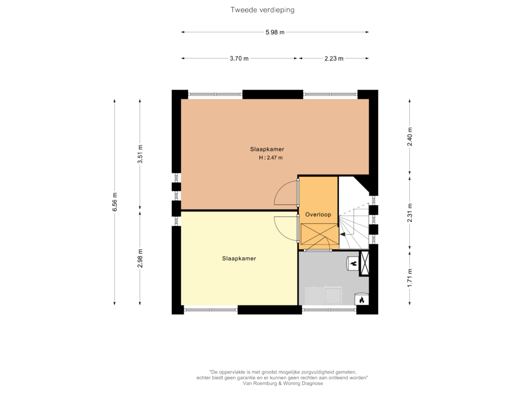 Bekijk plattegrond van Tweede verdieping van John Raedeckerhof 29