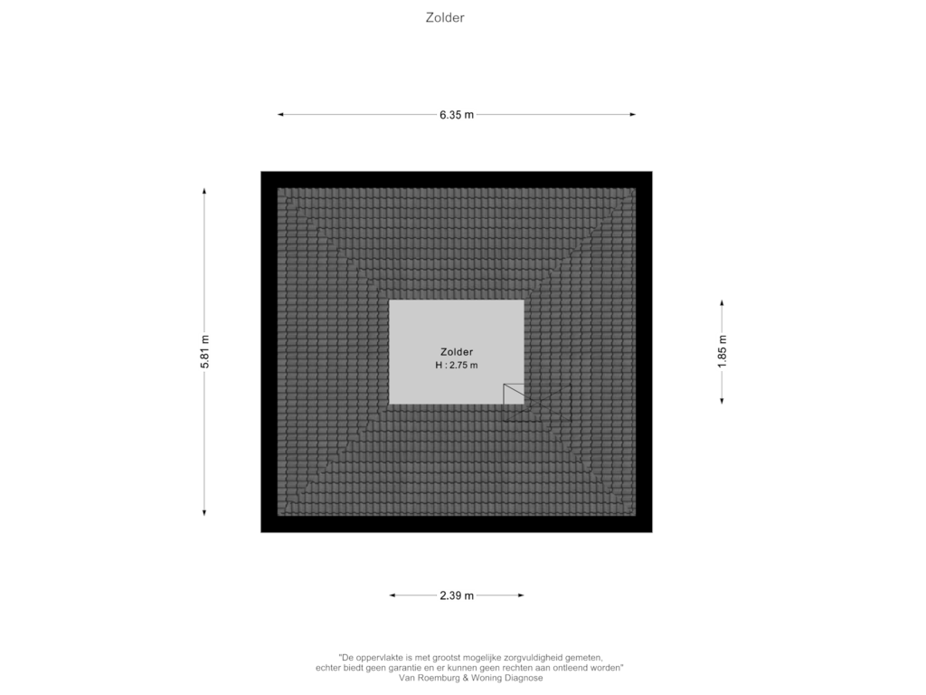 Bekijk plattegrond van Zolder van John Raedeckerhof 29