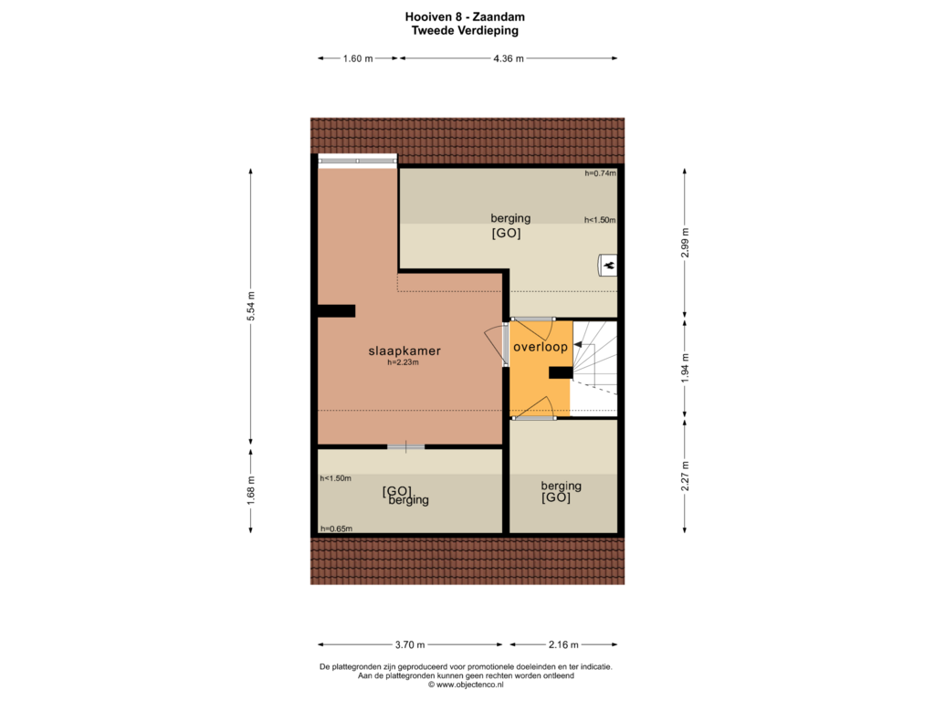 Bekijk plattegrond van TWEEDE VERDIEPING van Hooiven 8