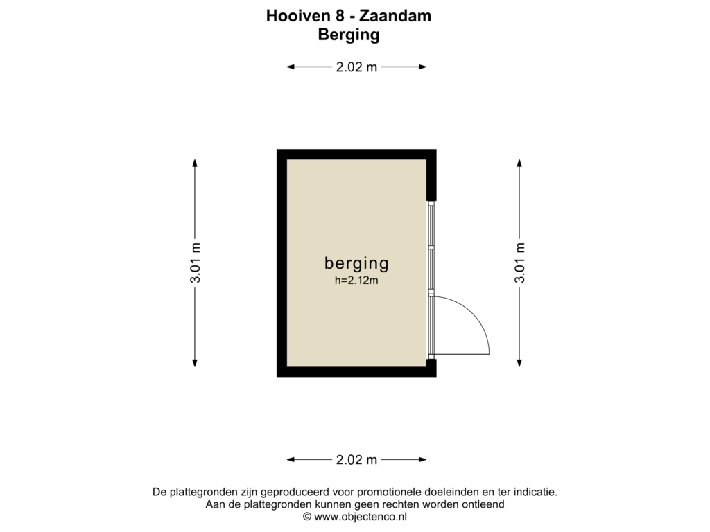 Bekijk plattegrond van BERGING van Hooiven 8