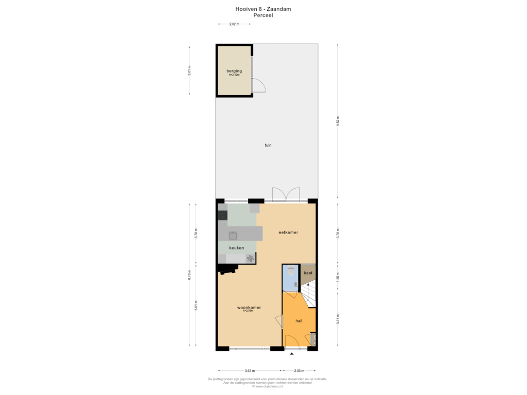 Bekijk plattegrond van PERCEEL van Hooiven 8