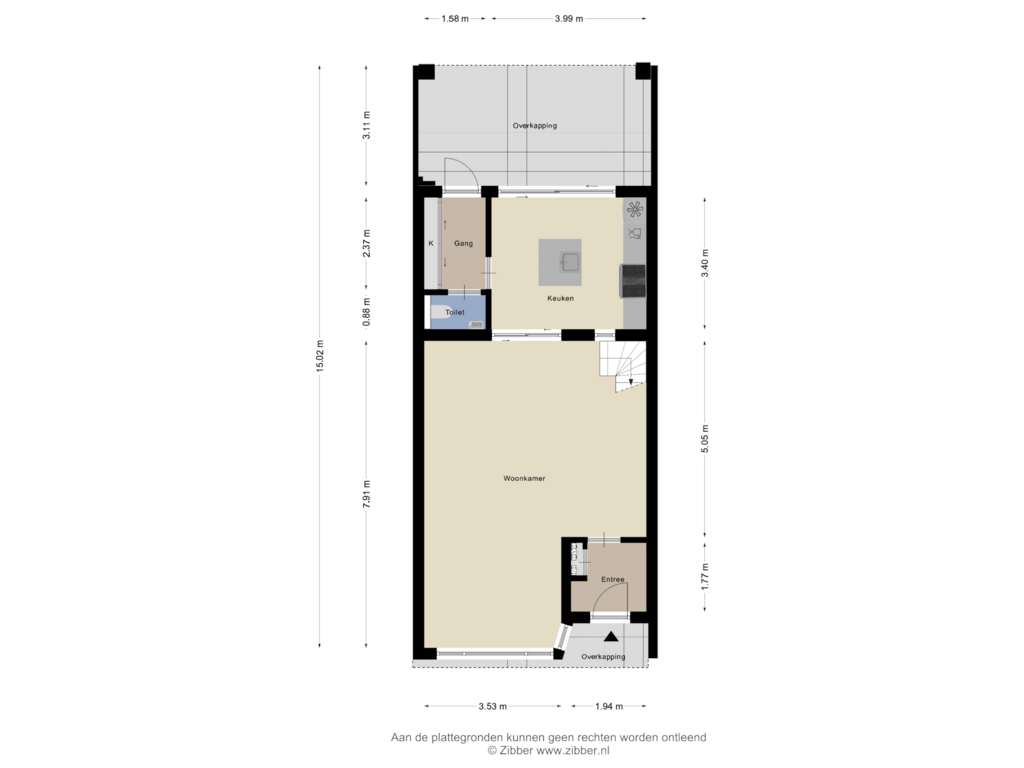 Bekijk plattegrond van Begane grond van Wijsstraat 57