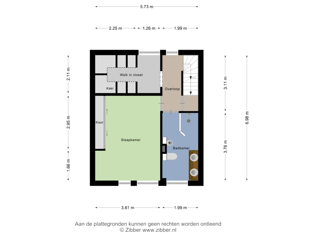 Bekijk plattegrond van Eerste Verdieping van Wijsstraat 57