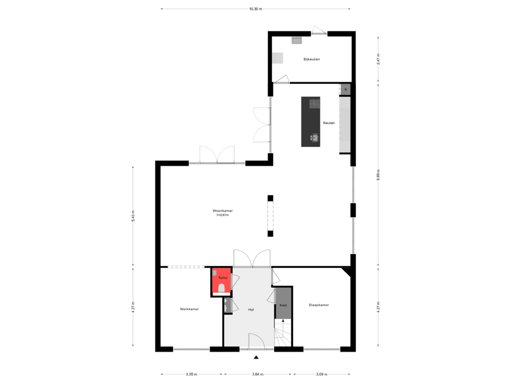 View floorplan of Begane Grond of Aresstraat 6