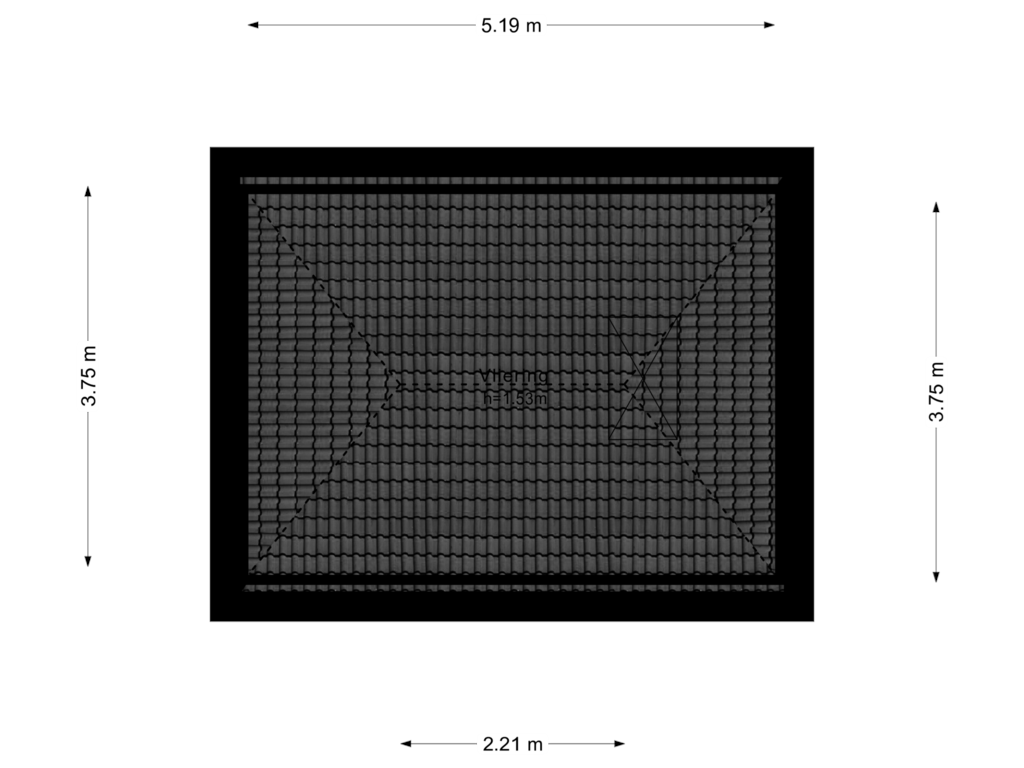 View floorplan of Vliering of Aresstraat 6