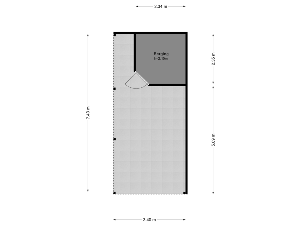 View floorplan of Berging of Aresstraat 6