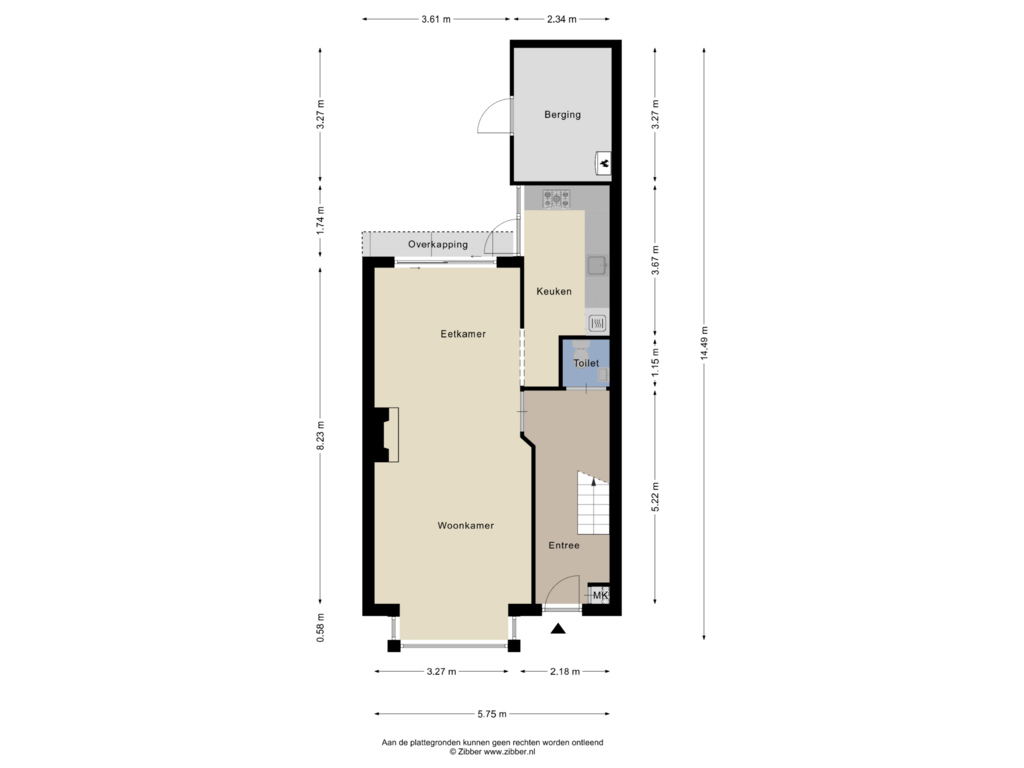 Bekijk plattegrond van Begane Grond van Vogelzangsweg 48