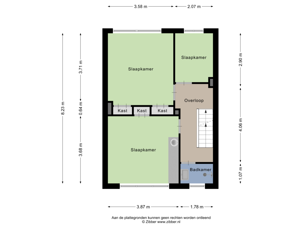 Bekijk plattegrond van Eerste Verdieping van Vogelzangsweg 48