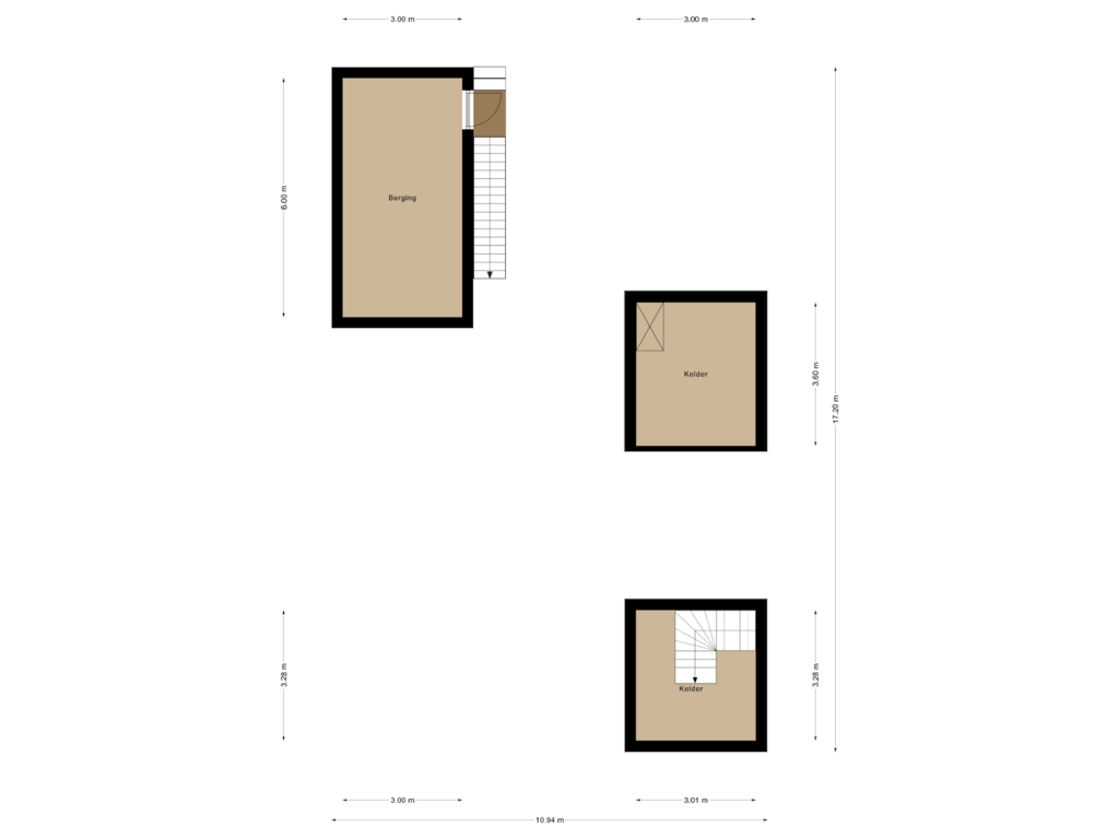 View floorplan of Souterrain of Eiland 2-A