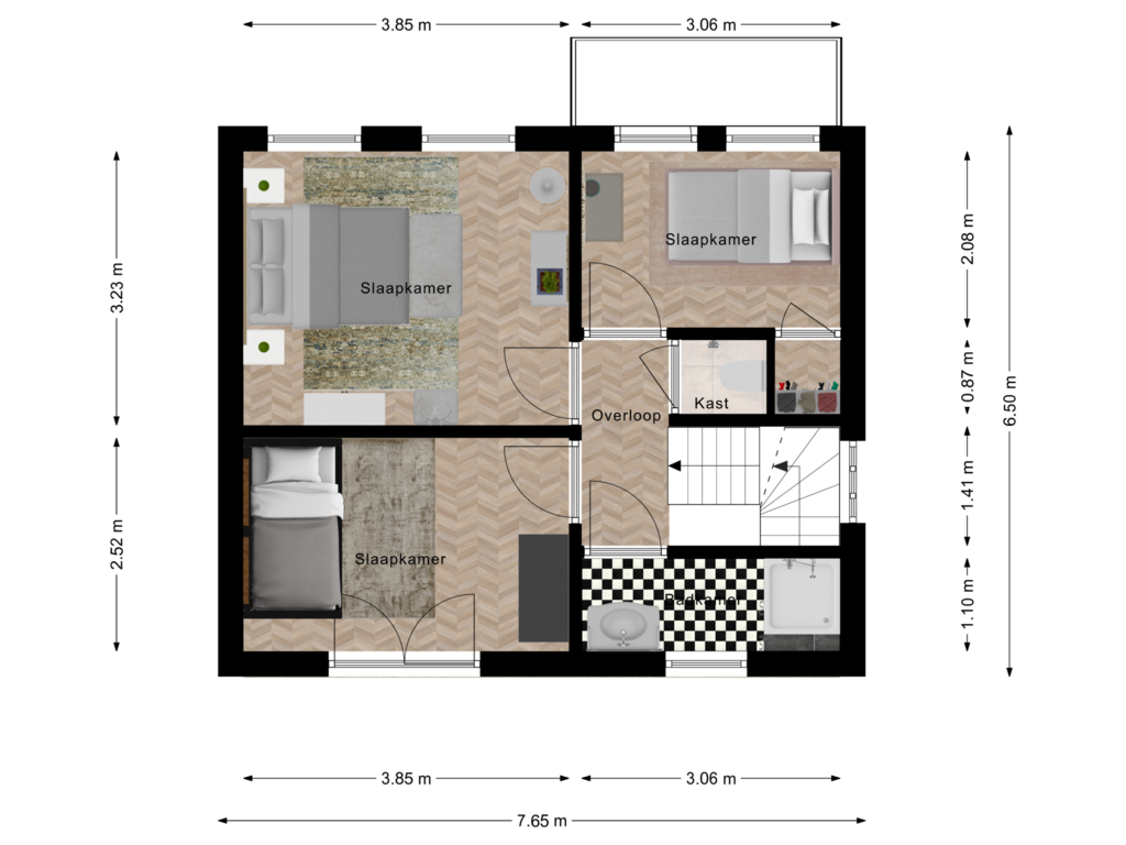 View floorplan of Eerste verdieping of Eiland 2-A