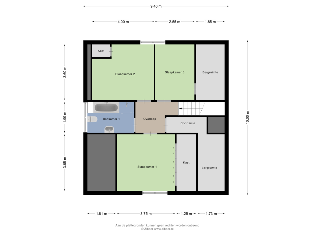 Bekijk plattegrond van Eerste Verdieping van Tulpstraat 9