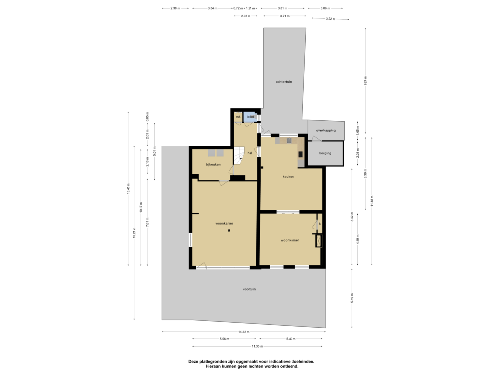 Bekijk plattegrond van Overzicht woning van Dorpstraat 7