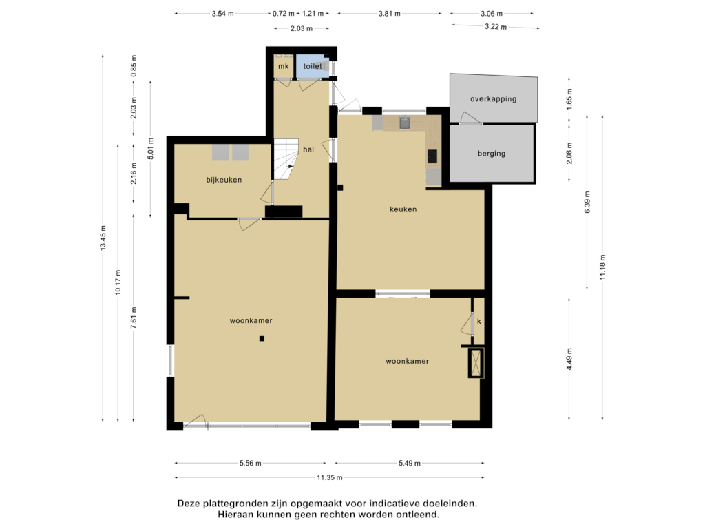 Bekijk plattegrond van Begane grond van Dorpstraat 7