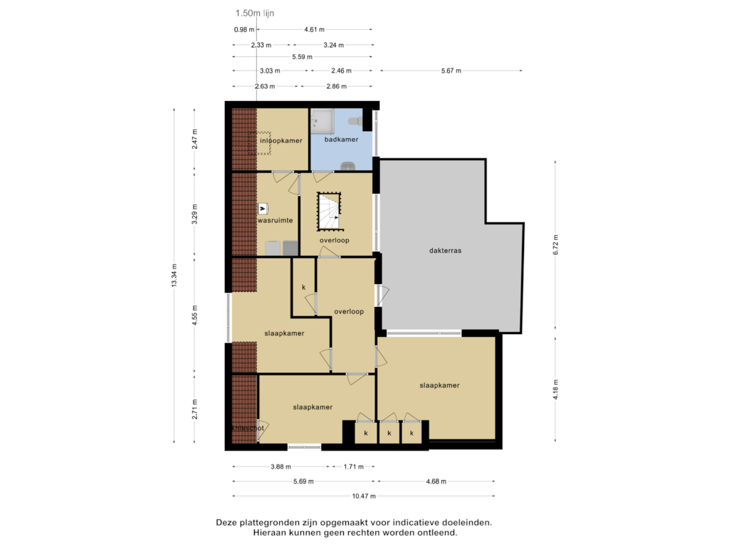 Bekijk plattegrond van 1e verdieping van Dorpstraat 7