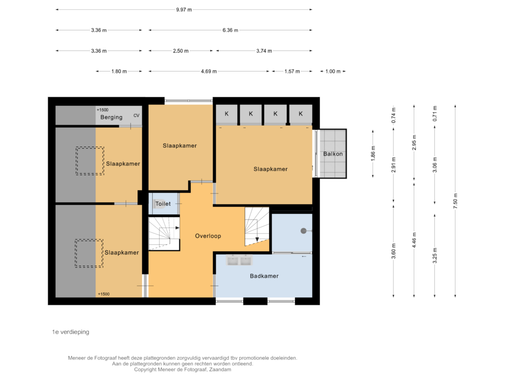 Bekijk plattegrond van 1e verdieping van Schoterveld 47