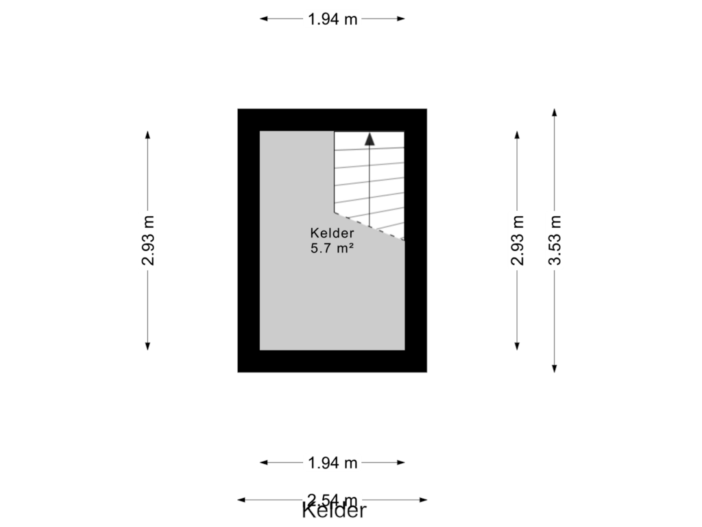 View floorplan of Kelder of Tussenlanen 3