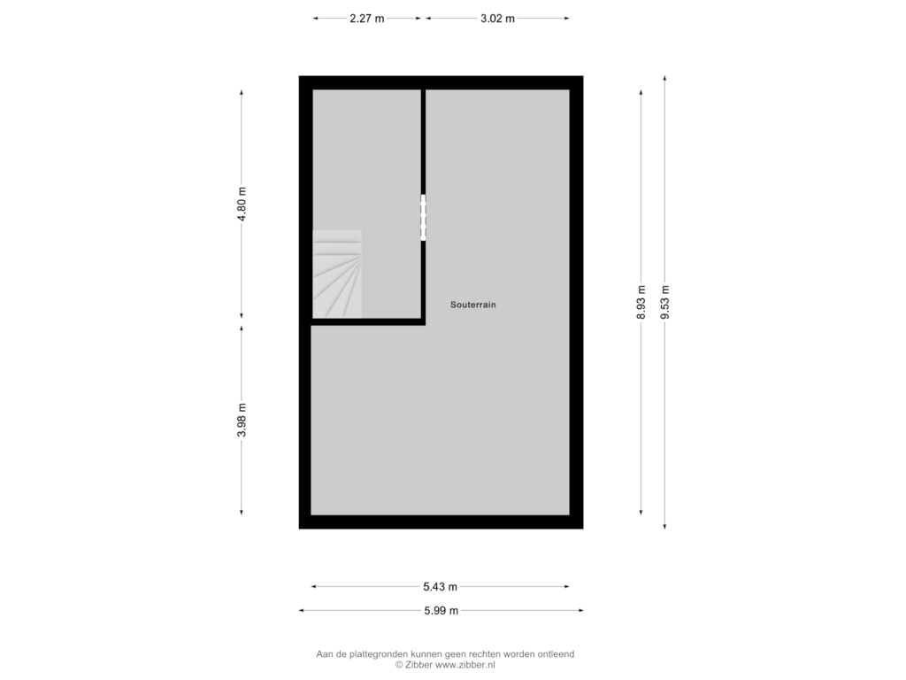 Bekijk plattegrond van Souterrain van Burgemeester van Gilshof 6