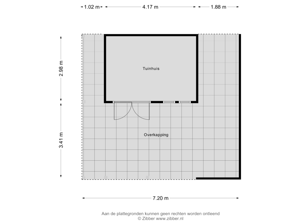 Bekijk plattegrond van Tuinhuis van Burgemeester van Gilshof 6