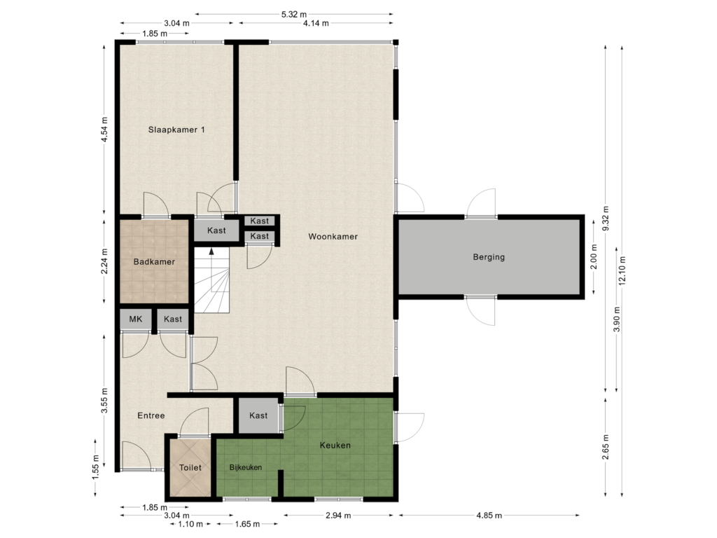 Bekijk plattegrond van First floor van Bleijenburg 11