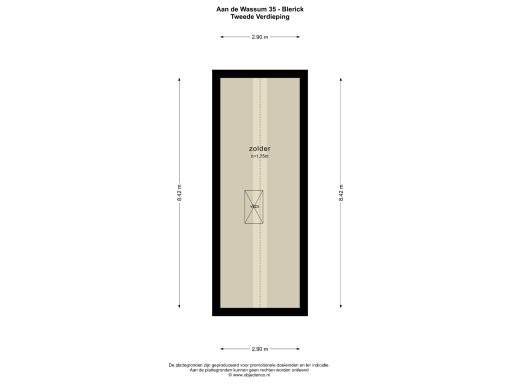 View floorplan of Tweede Verdieping of Aan de Wassum 35