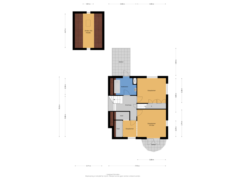 Bekijk plattegrond van 1e verdieping van Leersumsestraatweg 7