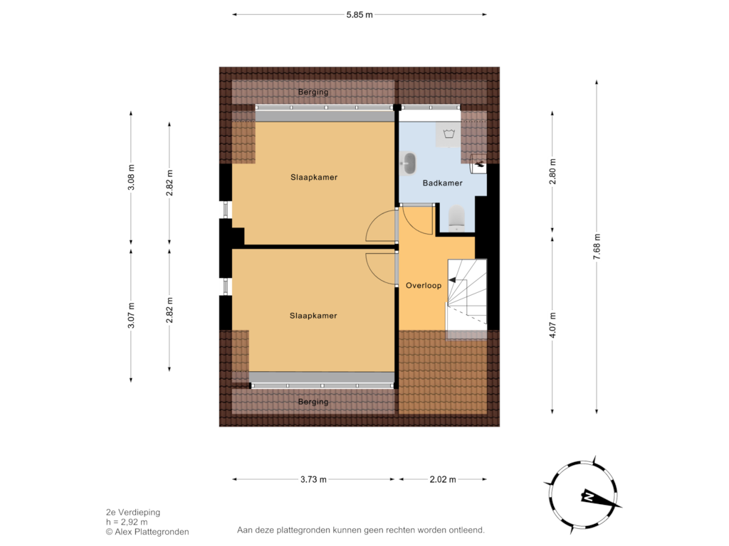 Bekijk plattegrond van 2e Verdieping van Meermanstraat 132